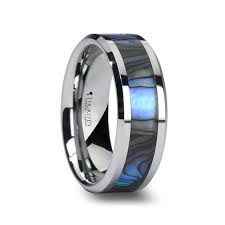 Pacific Men S Tungsten Wedding Band With Mother Of Pearl Inlay From Wedding Bands Hq Mens Wedding Bands Tungsten Tungsten Wedding Bands Mens Wedding Rings