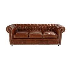 This vintage tufted sofa comes with a heritage frame and is upholstered in 100% genuine leather. Ausziehbares Gestepptes Sofa 3 Sitzer Aus Leder Schwarz Vintage Chesterfield Maisons Du Monde