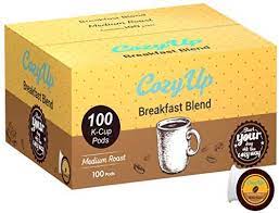 Cozyup 100 Count Breakfast Blend Coffee K Cups For Keurig K Cup Pods Medium Roast Breakfast Blend Breakfast Blend Coffee Medium Roast Coffee