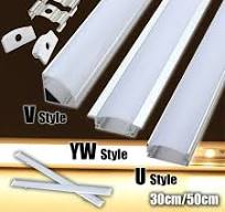 High Bright LED Bar Lights LED Strip Light Aluminum Channel Holder  30/45/50cm U/V/YW-Style Milk Cover Lighting for Room Bus Car