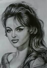 a sketch drawing of Linda Marlowe