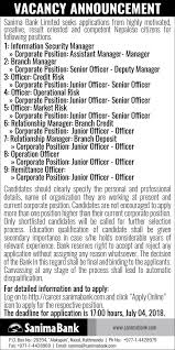 Hdfc bank jobs is easy to find. Sanima Bank Limited