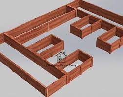 Digital Plan For A Raised Bed Frame With Seats Raised Garden Bed Plans Cedar Raised Garden Beds Raised Garden Beds Diy