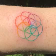 Collection by julian antonio clemente. Rainbow Seed Of Life On My Dentist Her First Tattoo At 55 Years Old It Took Around 3 Hours Mixing The Colors Find Me On Instagram Rdaai Handpoke Sticknpokes
