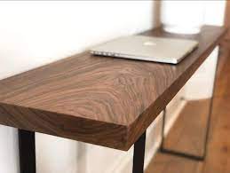 For a contemporary look, opt for something with mixed materials, like metal or glass paired with wood. Amazon Com Solid Walnut Narrow Computer Desk Writing Desk Farmhouse Desk Solid Wood Desk Handmade