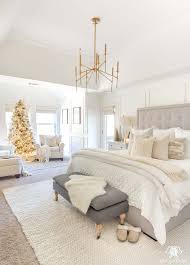 With these amazing golden bedroom decorating ideas, you must be inspired to redesign your bedroom with gold accents. Tartan Plaid Themed Christmas Home Tour Kelley Nan Beautiful Bedroom Inspiration White Master Bedroom Home Decor Bedroom