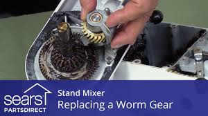 replacing a worm gear in a stand mixer