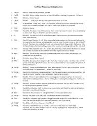 Well, what do you know? Golf Test Answers With Explanation Tapps