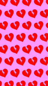 Red Broken Hearts Wallpaper Pattern By Holieli Broken Heart Wallpaper Heart Wallpaper Pink Wallpaper Backgrounds