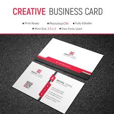 Mockup Of Modern Red And White Business Card Corporate Business Card Modern Business Cards Business Card Mock Up