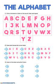 The Alphabet English As A Second Language Esl Worksheet You Can Do The Ex Alphabet Worksheets Printable Alphabet Worksheets Alphabet Worksheets Kindergarten