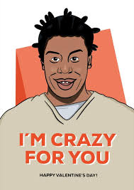 crazy eyes prison Valentines Day Card 34880