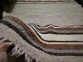 Hutsul Blanket, Throw, Grey Striped Blanket, Ukraine Wool Blanket ...