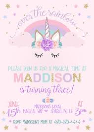 Birthday Invitation Card Design Editable Unicorn Invitation Template Unicorn Birthday Invitation Unicorn Party Invitation Rainbow Etsy Unicorn Birthday Invitations Unicorn Invitations Unicorn Birthday Party Invitation