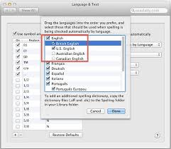 Set Language Priority In Mac Os X Auto Correct To Prevent Inaccurate Corrections Like Colour To Color Osxdaily