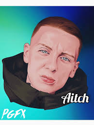 Sweat à capuche épais for Sale avec l'œuvre « Aitch » de l'artiste  percygeorgeart