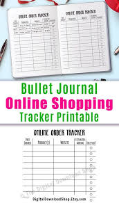 Online Shopping Tracker Printable Bullet Journal Online Order Etsy In 2020 Bullet Journal Order Tracker Bujo Inspiration Bullet Journal