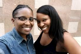 Tiffany Allen and fiancee Angel Lane Missouri dressmaker