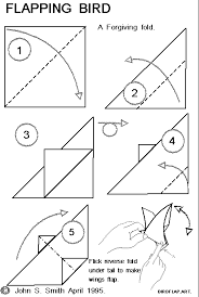 5 Steps Origami Bird Instructions Ikuzo Origami Origami Bird Easy Origami Bird Paper Birds