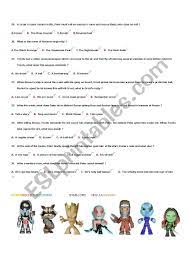 An update to google's expansive fact database has augmented its ability to answer questions about animals, plants, and more. Guardians Of The Galaxy Quiz Esl Worksheet By Shane Dcrez Co Uk