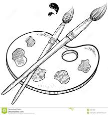 Black And White Palette For Vector Art Artist Brush Palette Sketch 22337659 Jpg 1300 1390 Brush Tattoo Paint Brush Drawing Paintbrush Tattoo