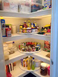 Pantry Makeover By My Hubby Strip Lighting Under The Shelves And Handmade Large Lazy Susan S Kitchen Organization Pantry Pantry Makeover Kitchen Pantry Design