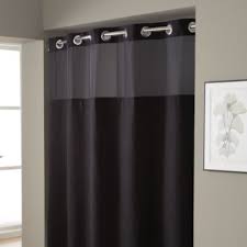 Hookless Waffle Fabric Shower Curtain And Liner Set In Black Bedbathandbeyond Com Black Shower Curtains Gray Shower Curtains Fabric Shower Curtains