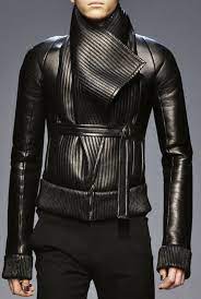 Zsazsa Bellagio Mens Fashion Leather Jacket Men Futuristic Fashion