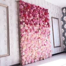 Artificial Flower Wall Rose Hydrangea Flower Background Wedding Flowers Home Party In 2020 Flower Wall Backdrop Diy Flower Wall Flower Wall Decor