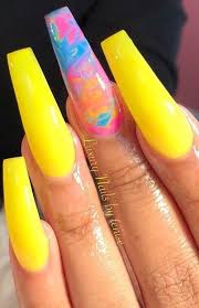Some acrylic nails are so bright and happy that they could lift the mood on any rainy day. 38 Creative And Newest Acrylic Nails Designs For This Year Page 30 Of 38 In 2020 Acrylic Nail Designs Coffin Nails Designs Bright Acrylic Nails