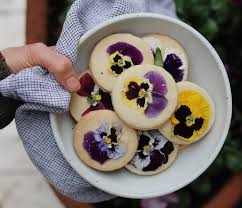 Edible Pansy Shortbread Cookies Simply Living Well Edible Flowers Recipes Edible Shortbread Cookies