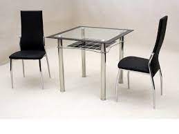 Our small dining tables are an ideal space saving option. Small Square Glass Dining Table And 2 Chairs Homegenies