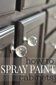 A simple way to transform the space is to paint the painting the vanity will be much easier without the doors and drawers still attached. Can You Spray Paint Cabinets First Home Love Life