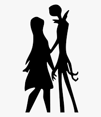 Jack And Sally Black And White Clipart Png Download Nightmare Before Christmas Jack And Sally Free Transparent Clipart Clipartkey