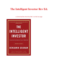 The intelligent investor pengarang : The Intelligent Investor Pdf