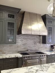 grey kitchen cabinets, dark