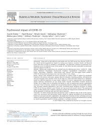 Pdf Psychosocial Impact Of Covid 19