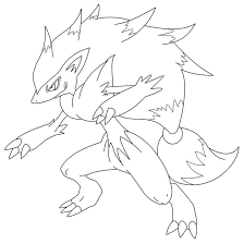 Some content is for members only, please sign up to see all content. Zoroark Line Art By Pokemon Lanino Wallpaper Drew Pokemon Papercraft Pokemon