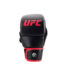 ufc 8 oz mma black sparring gloves