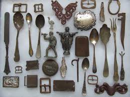 Metal detectors detect iron, nickel, copper, brass, aluminium, tin, lead, gold, platinum, silver and bronze, you can find jewellery or old coins or gold nuggets with even the most basic of metal detectors, metal detectors with advanced discrimination circuits help you to distinguish between. A Few More Metal Detector Finds Collectors Weekly Metal Detecting Finds Metal Detector Metal Detectors For Kids