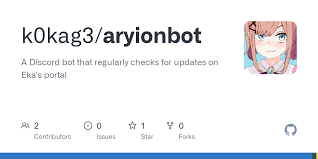 GitHub - k0kag3/aryionbot: A Discord bot that regularly checks for updates  on Eka's portal