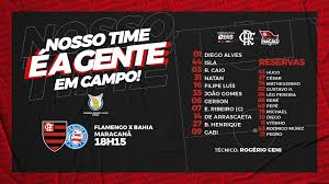 Reiner carvalho (54'), bruno henrique (72'), gabriel barbosa (87'). Saiu Com Natan Na Zaga Flamengo Divulga Escalacao Para Jogo Contra O Bahia Flamengo Coluna Do Fla