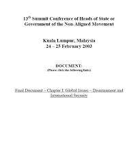 Radicals are those generally leaning toward the soviet union, or. Final Document Of The 13th Nam Summit Unidir