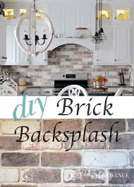 Do It Yourself Brick Veneer Backsplash For The Home Diy Kitchen Kitchen Remodel Home Decor