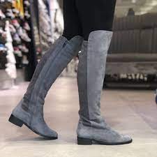Flite™ safety toe 15 knee boot. Nicola Sexton Natasha Grey Knee Suede Boots Free Delivery Millars Shoe Store