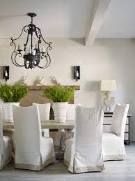 For a bold, eclectic approach, mix and. Slipcovered Dining Chairs Houzz