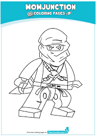 The Cute Ninja Boy With Funky Costume Coloring Page In 2020 Coloring Pages Color Funky