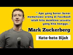 Maybe you would like to learn more about one of these? Mark Zuckerberg Kumpulan Kata Kata Bijak Dari Pengasas Facebook Quotes Youtube
