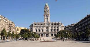 Em portugal, lisboa, lisboa, são casa consistorial de lisboa (ca); Edificio Pacos Do Concelho Porto Invicta De Azul E Branco