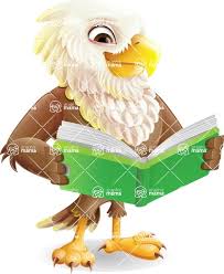 Check spelling or type a new query. Cute Eagle Cartoon Vector Character Reading A Book Graphicmama